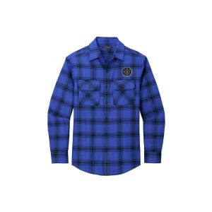 Men's Royal Blue Buff Check Flannel