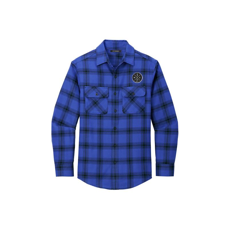 Men's Royal Blue Buff Check Flannel