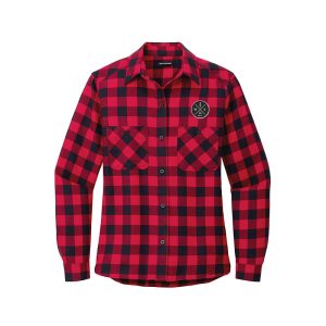 Women's Red Buff Check Flannel