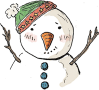 graphic art of a snowman